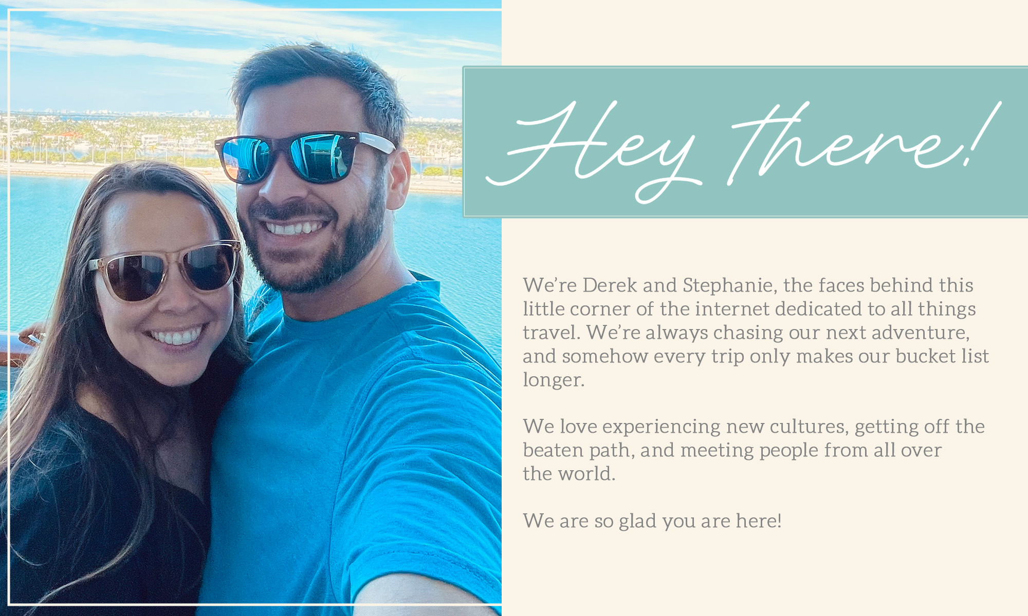 Derek and Steph Travel Home page